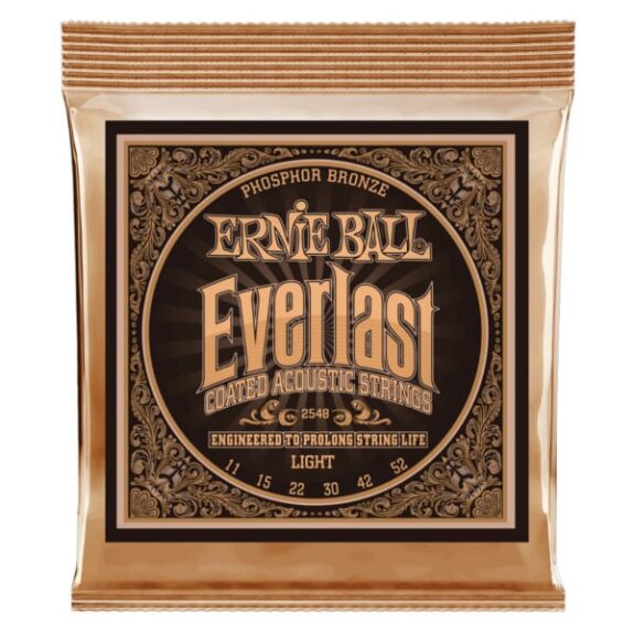 מיתרים לגיטרה אקוסטית Ernie Ball 2548 Everlast Coated Phosphor Bronze 11-52