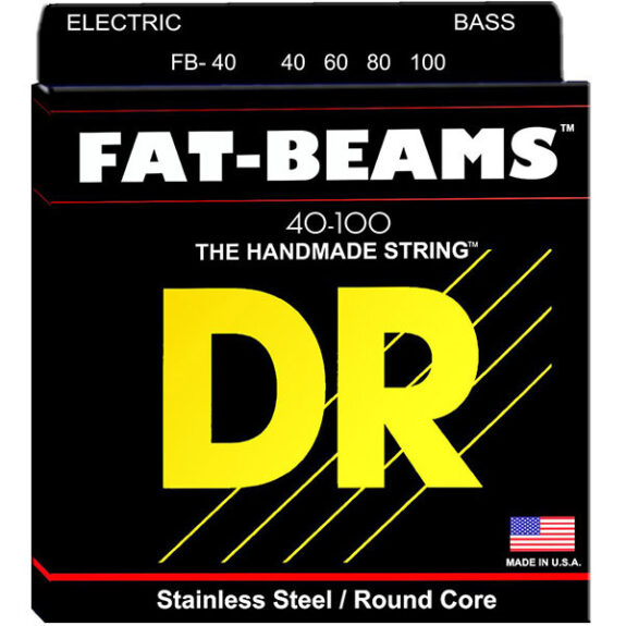 מיתרים לגיטרה בס 40-100 DR FB-40 FAT BEAMS Bass Guitar Strings