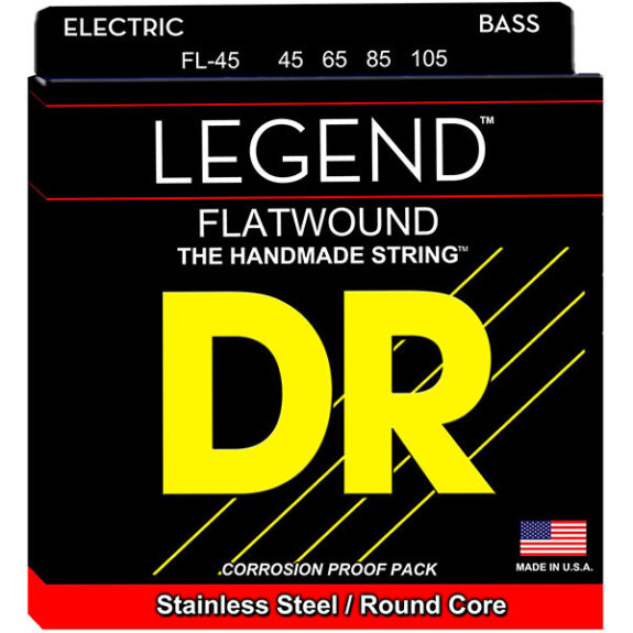 מיתרים לגיטרה בס 45-105 DR FL-45 Flatwound Bass Strings
